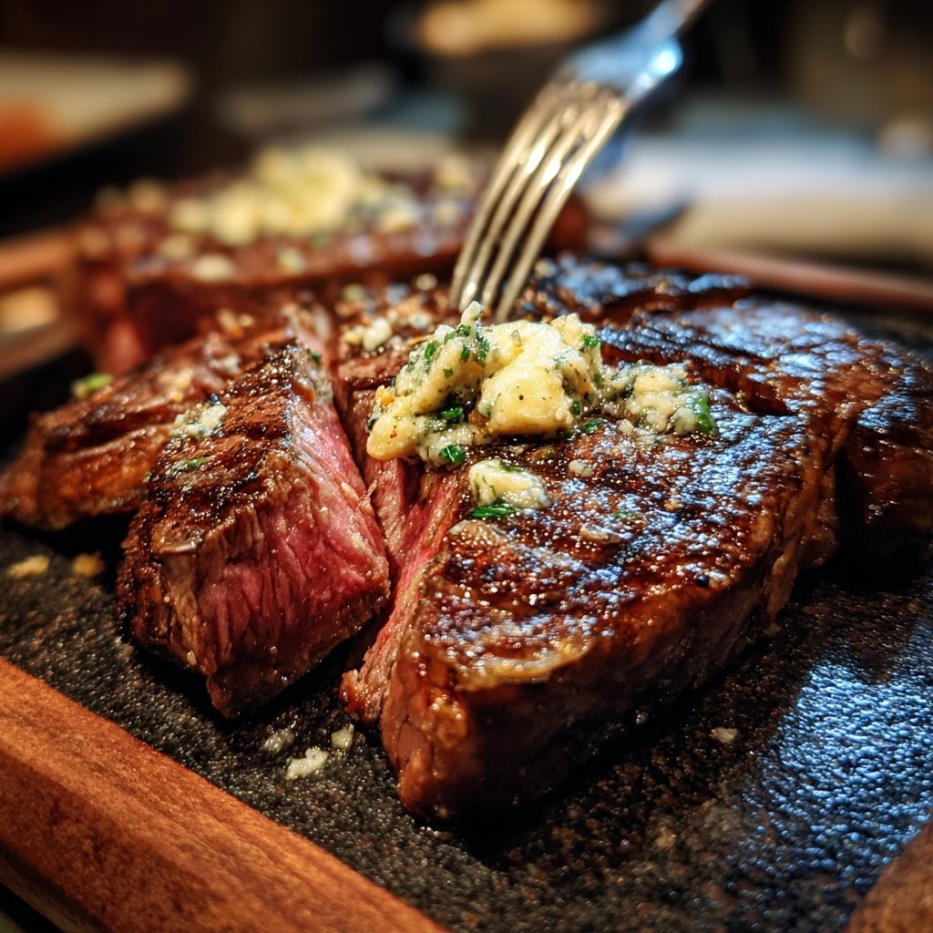 Steak with Truffle Butter
