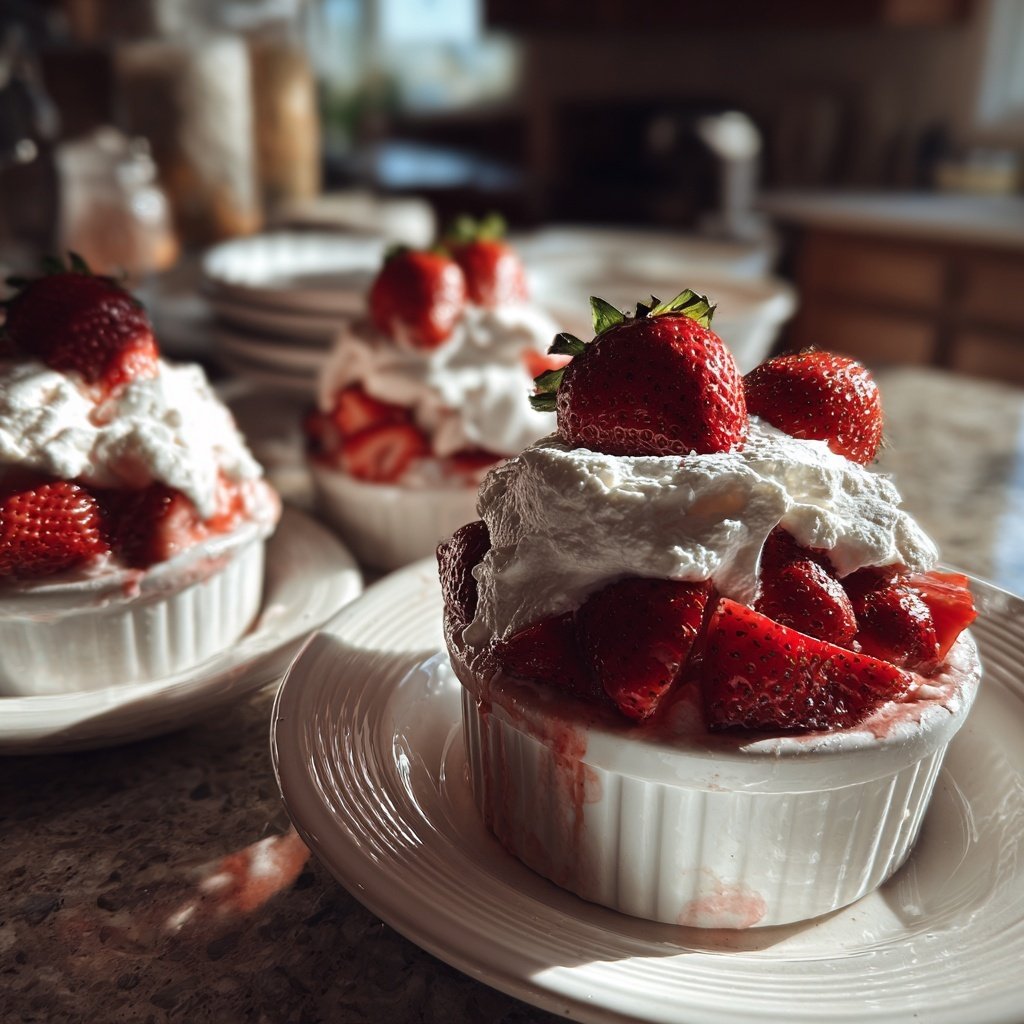 Strawberry Whipped Cream Dessert Cups