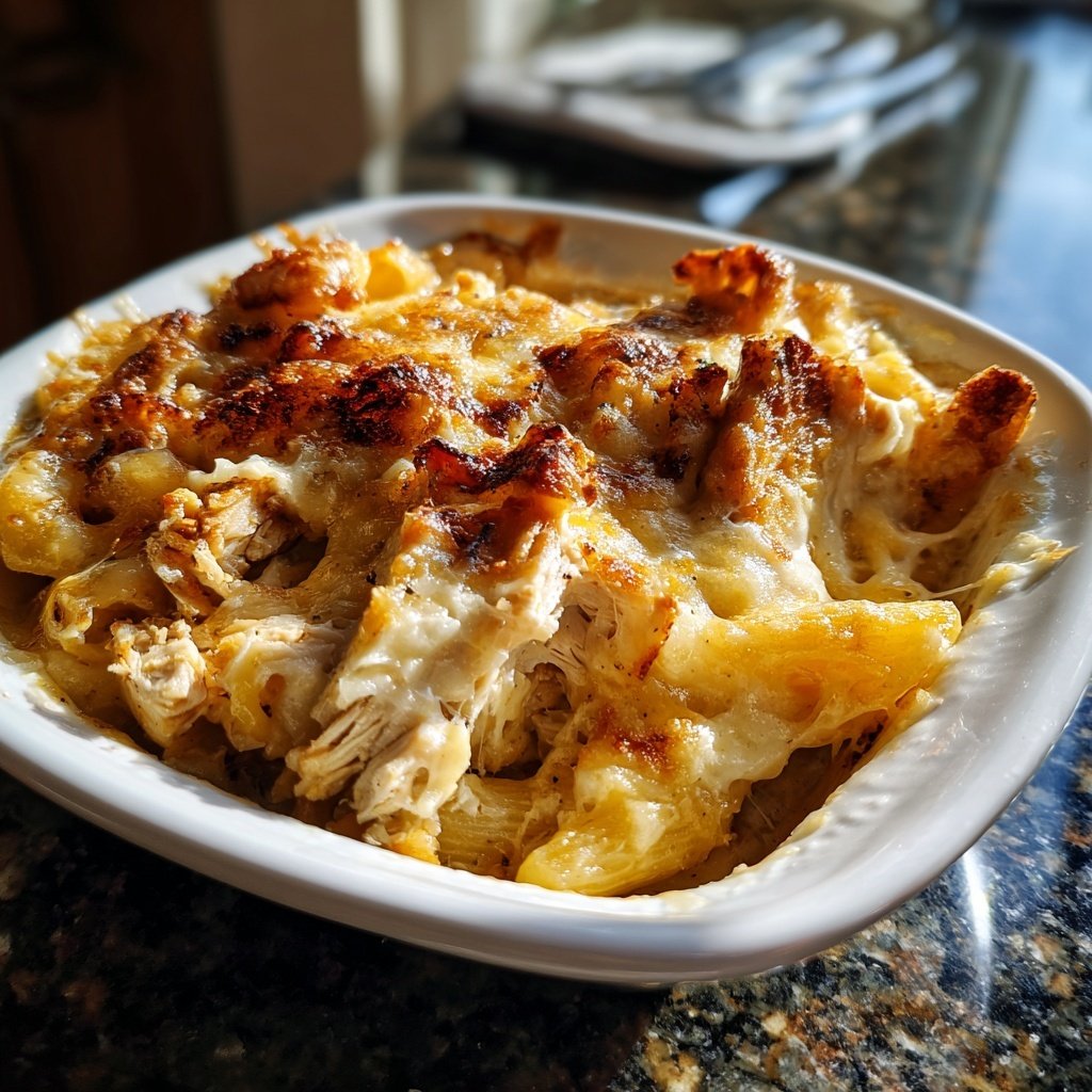 Chicken Alfredo Bake