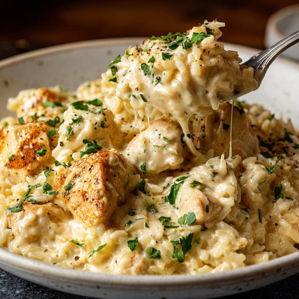 Creamy Garlic Chicken And Rice