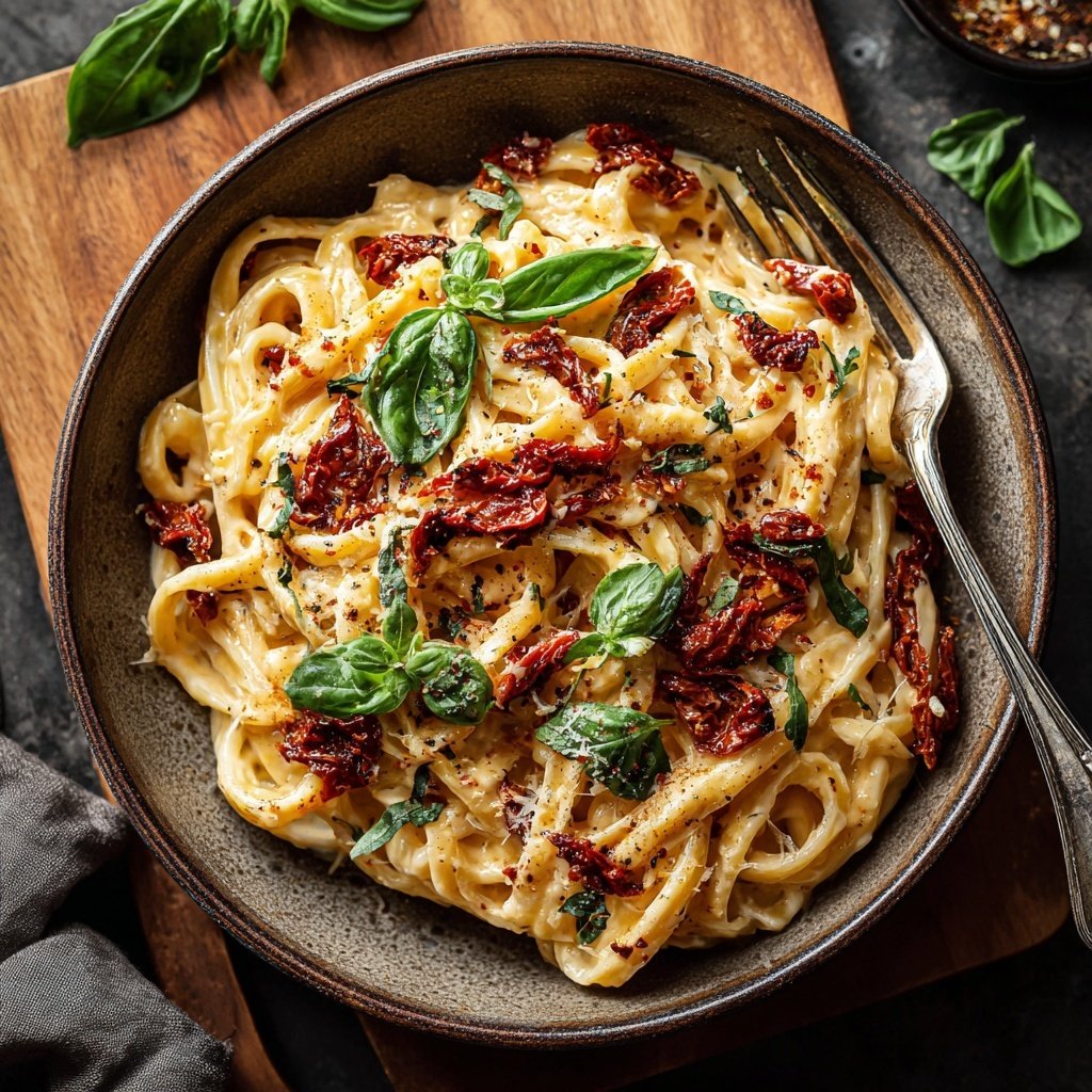 Creamy Sun Dried Tomato Pasta