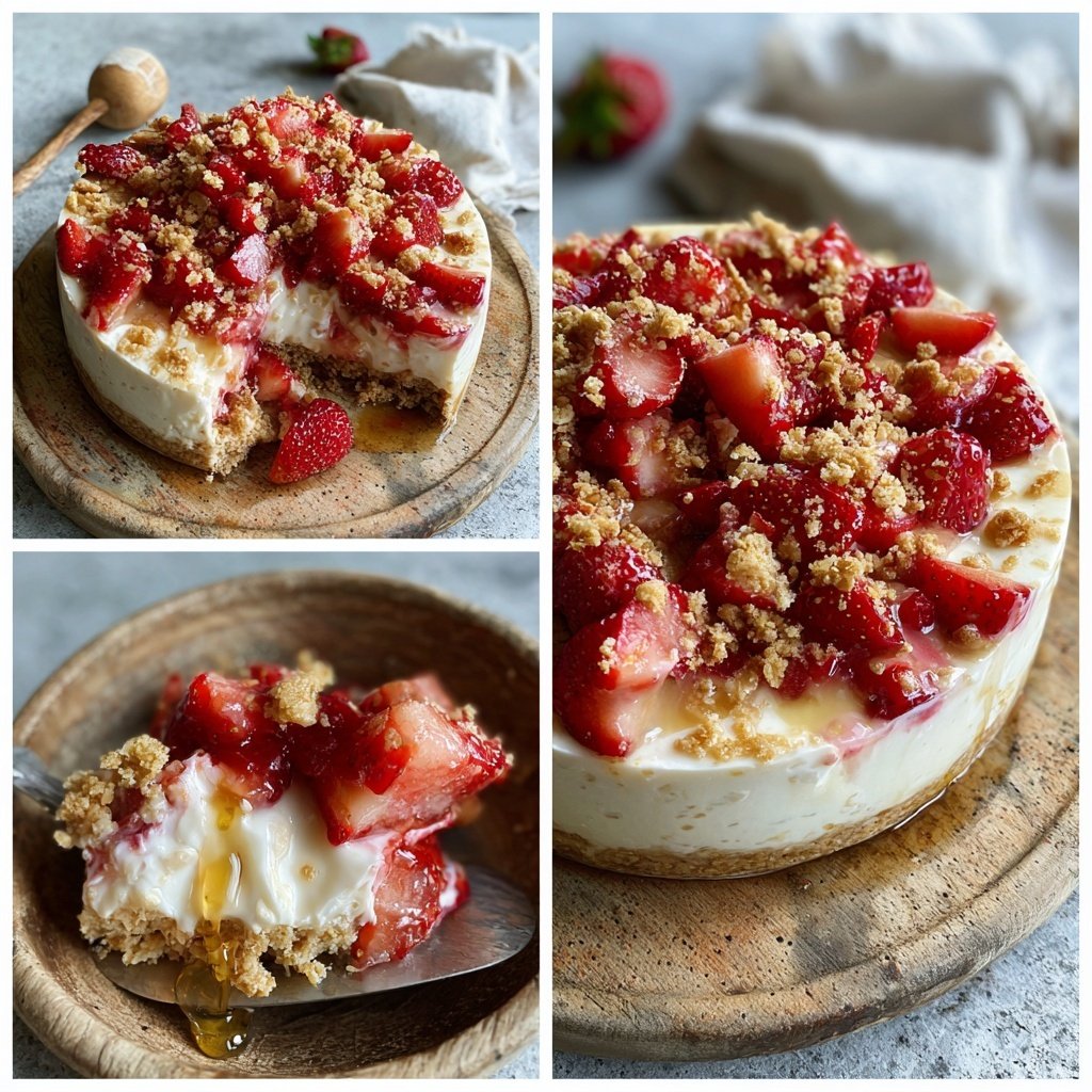No Bake Strawberry Cheesecake Oats