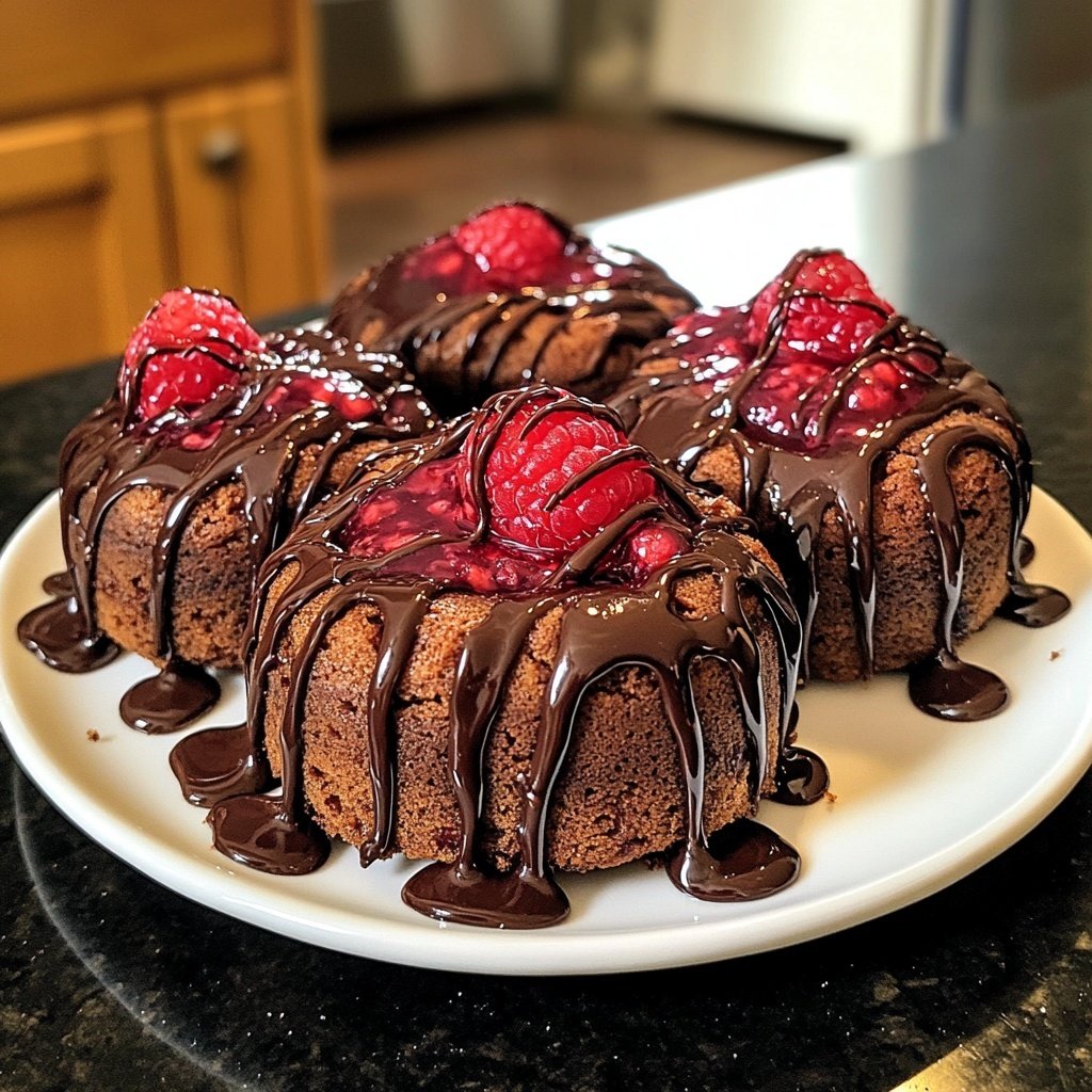 Chocolate Raspberry Lava Cakes