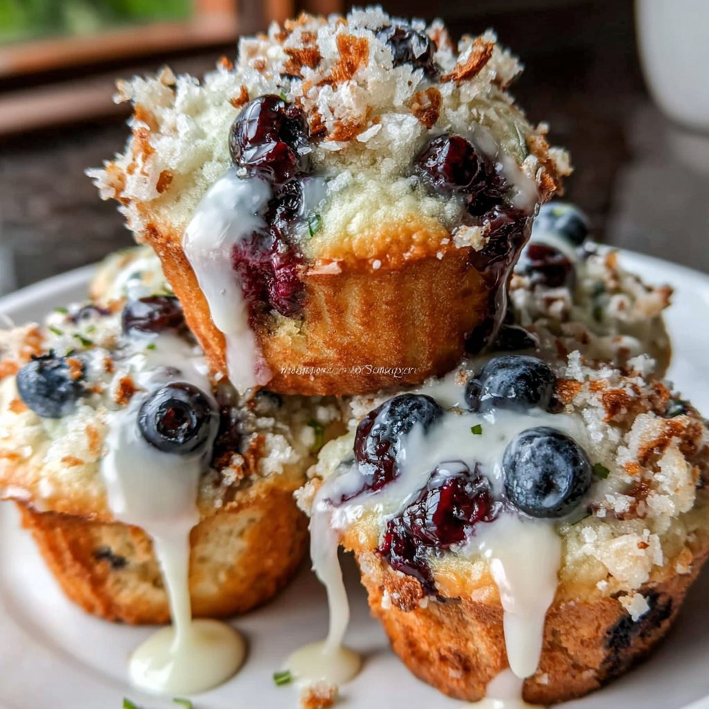 Blueberry Lemon Cream Cheese Muffins