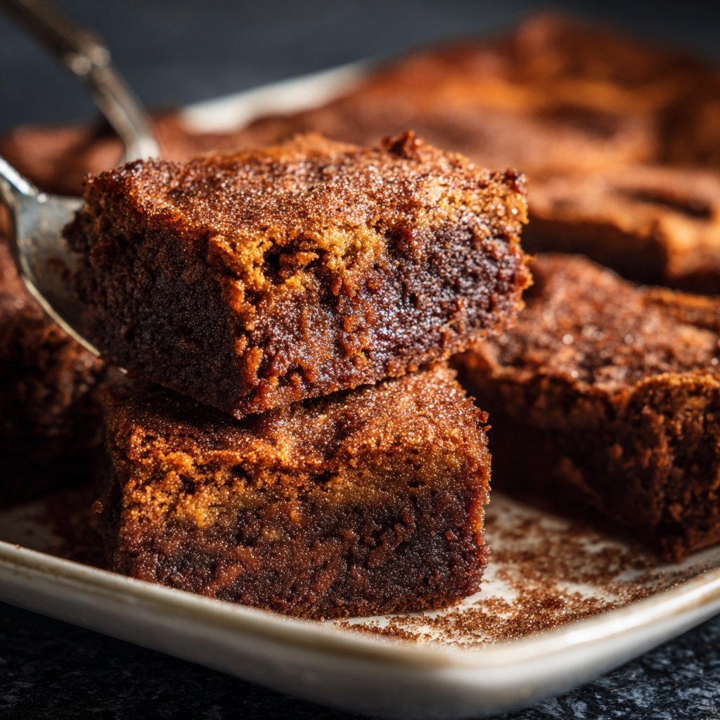 Cottage Cheese Brownies with Cinnamon Sugar